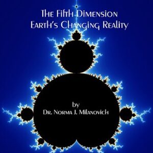 Fractal design with book title and author.