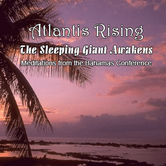 Palm tree silhouette at sunset, text overlay.